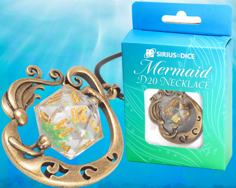 Sirius Dice Mermaid D20 Necklace image 0